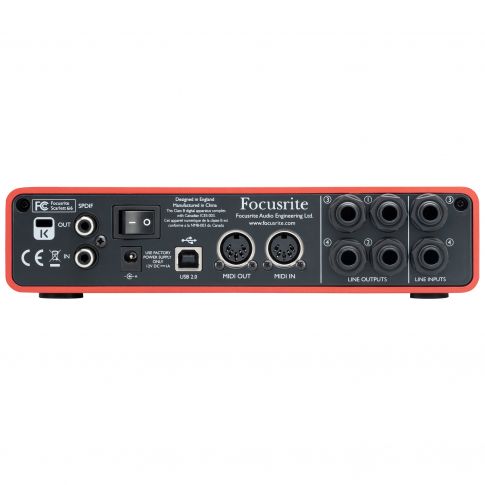 Focusrite Scarlett 6i6 6x6 USB 2.0 Audio Interface with Two Focusrite Mic Preamps Back