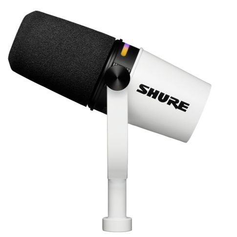 Shure MV7+-W XLR/USB Speech Microphone - White | IDJNOW