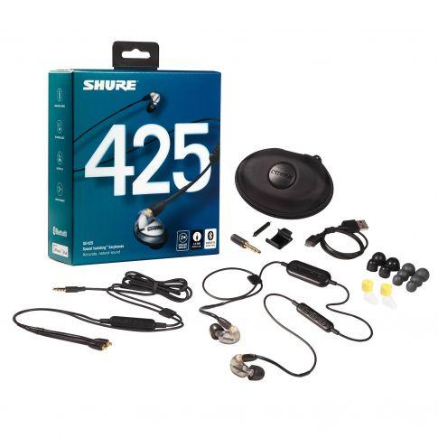 Shure SE425-V+BT1 Silver Earphones with Bluetooth & Mic | IDJNOW