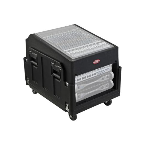 SKB Cases 1SKB19-R1406 Mighty GigRig - 14U+ Top Rack 6U Front Rack Angle