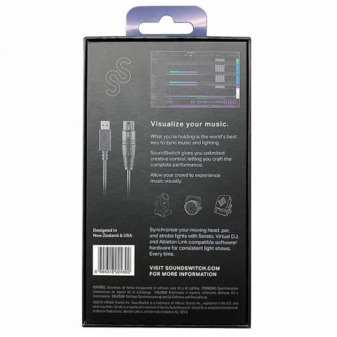 SoundSwitch Micro DMX Interface Retail Box Back