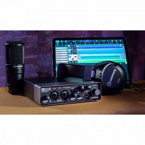 Steinberg UR22C Complete Recording Pack with Microphone & Headphones Kit