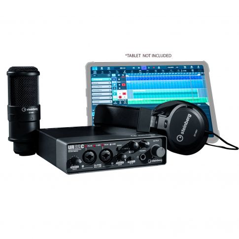 Steinberg UR22C Complete Recording Pack with Microphone & Headphones Package