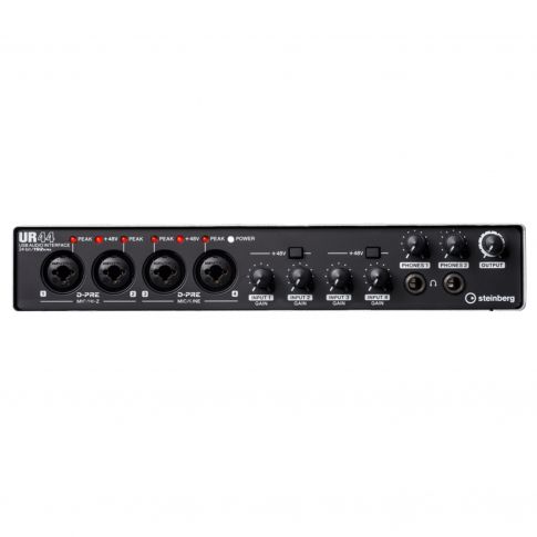 Steinberg UR44 USB Audio Interface with 4x D-PRE & MIDI I/O Front
