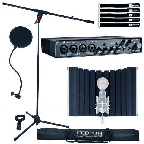 Steinberg UR44C 6IN/4OUT USB 3.0 Type C Audio Interface with Microphone  Boom Stand Package