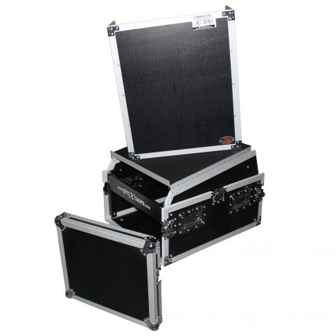 ProX T-6MRSS13ULT 6U Rack x 13U Top Mixer DJ Combo Flight Case w Laptop Shelf Alternate View 2