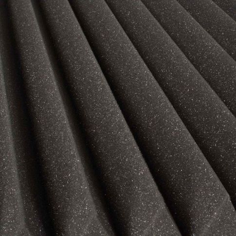 Ultimate Support 12" x 12" x 2" charcoal grey studio foam wedge close-up