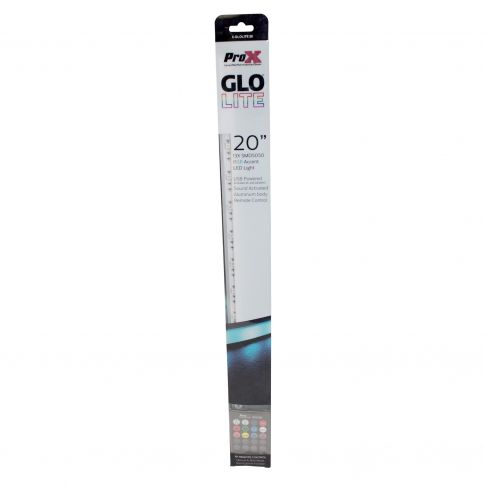 XStatic X-GLOLITE20 USB Remote Aluminum Body RGB Accent 20" Led Light Strip Retail Box Back