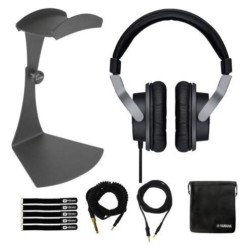 Yamaha HPH-MT7 Black Studio Monitor Headphones with Holder Stand