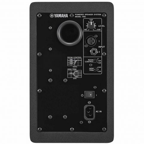 Yamaha HS5 5" Two-Way Bass-Reflex Bi-Amplified Nearfield Powered Studio Monitor Back