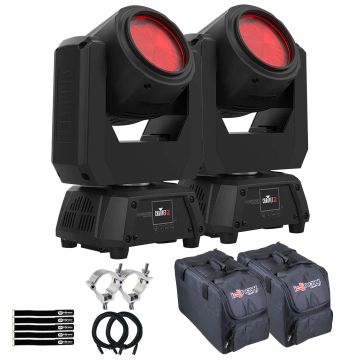 Chauvet DJ Intimidator Beam Q60 Moving Heads with Professional Gear Bags Duo Package