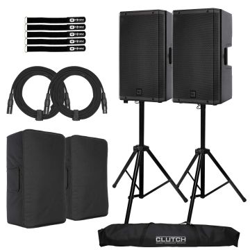 (2) RCF ART 915-A 15" Speaker Systems w/Stands Package - Open Box Mint