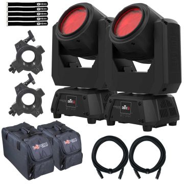 (2) Chauvet DJ Intimidator Beam Q60 Moving Heads with Carrying Cases Package