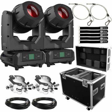 ADJ Hydro Beam X1 IP65 Rated Moving Head Fixtures with Lighting Case Package