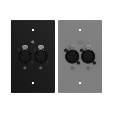ChamSys GeNetix GW2O US Two-Port Wall Mount Node DMX Out Ports (Female)