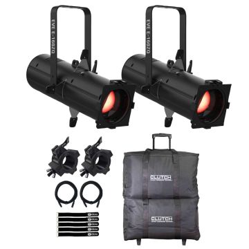 Chauvet DJ EVE E-160ZQ 160W RGBW LED Full-Color Ellipsoidal 2-Pack with Bags Package