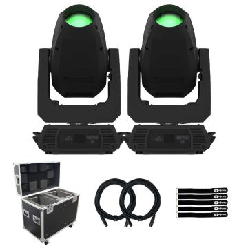Chauvet Professional ROGUE R3E Spot 350W LED Compact Lightweight Moving Yoke Spot 2-Pack with Case Package