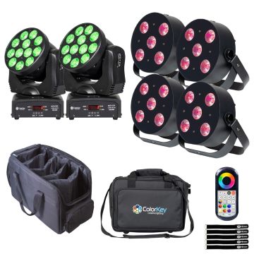ColorKey CKU-6030 MobilePar HEX 5 Par 4-Pack & Mover Beams