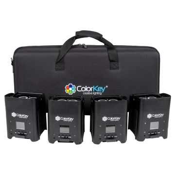 ColorKey CKU-7064 4-Pack AirPar HEX 4 Bundle with Hardshell Case
