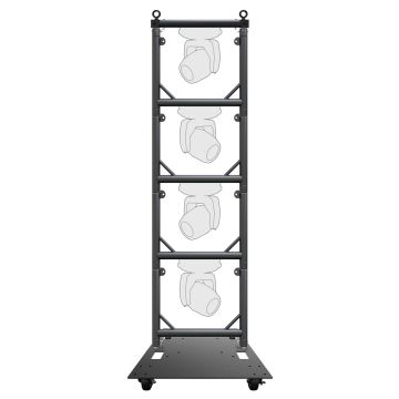 Global Truss Modular Lighting Quick Grid for Moving Heads in Black Quad Package