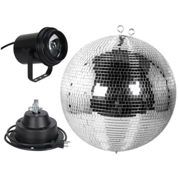Eliminator Lighting M600EL 16" Mirror Ball Package with Motor & Pinspot Lighting Fixture