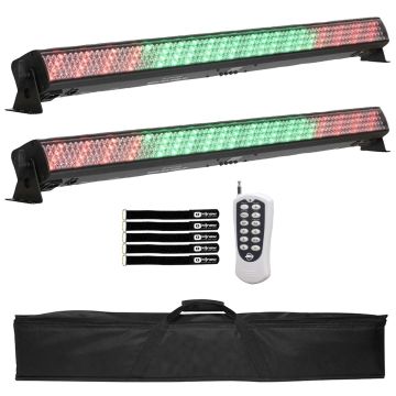 2x Eliminator Mega Bar RGBA EP Fixtures with Remote | IDJNOW 2x Eliminator Mega Bar RGBA EP Fixtures with Remote | IDJNOW