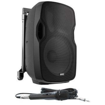 Gemini DJ AS-010TOGO 10" Active Portable Bluetooth Loudspeaker with Wired Handheld Microphone