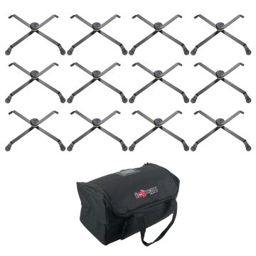 Gravity Stands LS FLOORX B Foldable Floor Stand for Spots 12-Pack with Bag Package