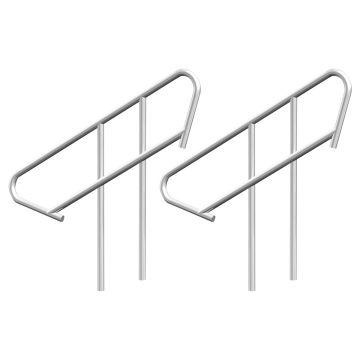 Intellistage PF2ASTGR Pro Flex Universal Handrails for Adjustable Stairs - Fits All Heights (2-pack)