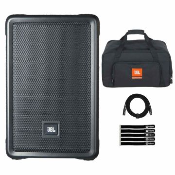 JBL Professional IRX108BT Powered 8" Portable Speaker with Tote Bag Package
