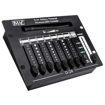 JMAZ Lighting JZ6001 D-24 Wireless Battery Powered DMX Controller with 24 Channels of Control