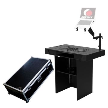 Odyssey DJMOBILE-BH DJ Mobile Podium 40 in Black