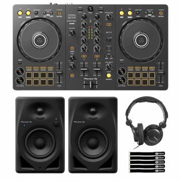 Pioneer DJ DDJ-FLX4 with PartyBox Rave8 & Stands | IDJNOW Pioneer DJ DDJ-FLX4 with PartyBox Rave8 & Stands | IDJNOW