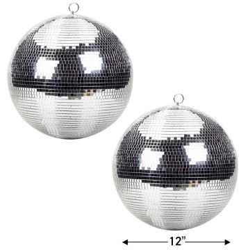 ProX MB-12 12" Mirror Ball W-ABS Core (Color Box Packaging) 2-Pack