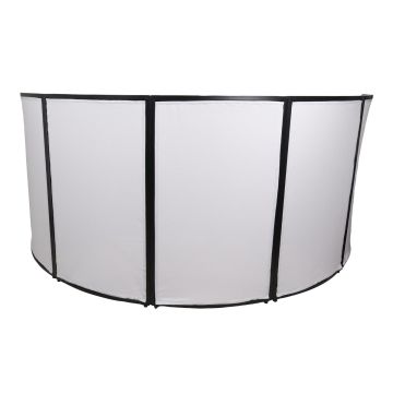 ProX XF-LUNA BLK LUNA DJ Facade 5 Panel Curved with Black White Scrim Kit Black Hardware