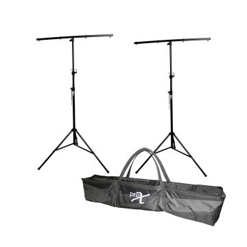 ProX Portable 9FT DJ Lighting Stand Pair with T-Bars & Carry Case [T-LS03-9FTPACKAGE]