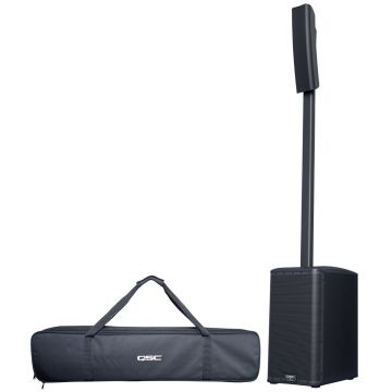 QSC KC12-BK 3000W Active 3-Way Column Loudspeaker System - Black