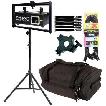 X-Laser Caliente Aurora Full Color Aerial Effect Laser with Mobile Lighting Stand Bracket & Tripod Stand Package