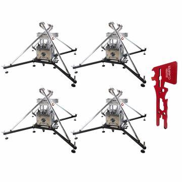 ProX XTP-GSBPACK164 Ground Support Truss Tower Stage Roofing Systems Four Package with All-In-One Utility Tool for Truss