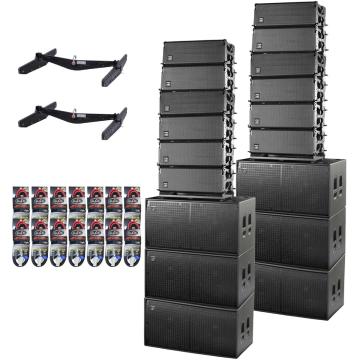 (12) DAS Event 210A 10" Powered Line Array Speakers with Event 218A 18" Subwoofers & Rigging Systems Package