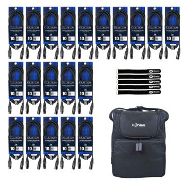 30) 25FT Sure-Fit DMX Cables with Accessory Case | IDJNOW