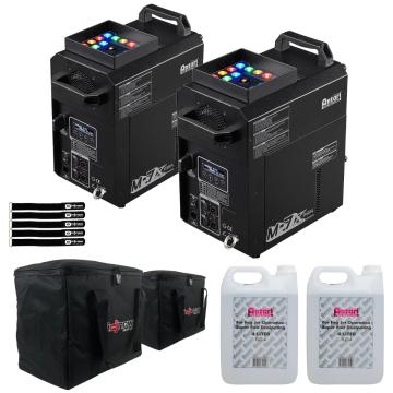 Antari M-7X RGBA Stage Fog Machine Jets with Carrying Cases Duo Package
