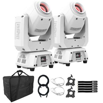 (2) Chauvet DJ Intimidator Spot 260X 75W LED Moving Heads in White with Carrying Bag Package