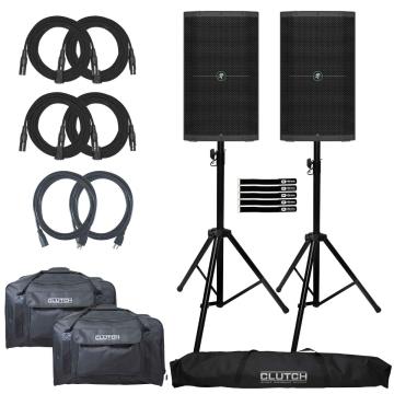 (2) Mackie THUMP212XT 12" 1400W Enhanced Powered Loudspeakers with Carry Bags Package