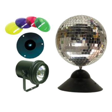 ADJ MB-8-COMBO Tabletop Mirror Ball Package