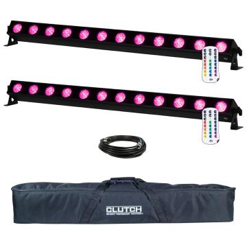(2) ADJ UBL12H 41.75" Linear Wash Lights with Cable and Bag Package