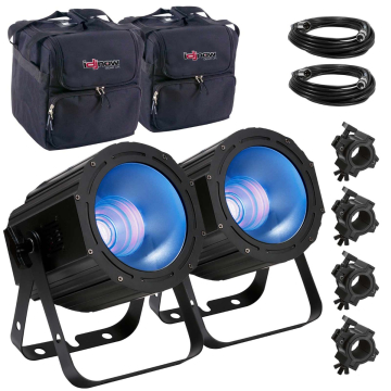 ADJ UV COB Cannon Super High Output UV Light Cannons with Carry Cases Dual Package