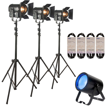 ADJ ADVANCE STREAM PAK Multi-Person Live Streaming Light Bundle with COB Cannon Wash ST