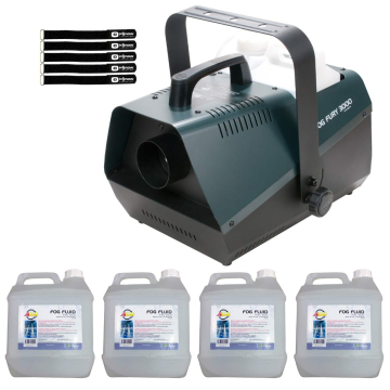 ADJ Fog Fury 3000 Professional DMX Fog Machine with 16 Liters of Fog Fluid Package