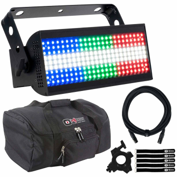 ADJ JOLT 300 High Powered Multi-Use LED Strobe Fixture with Carry Case Package